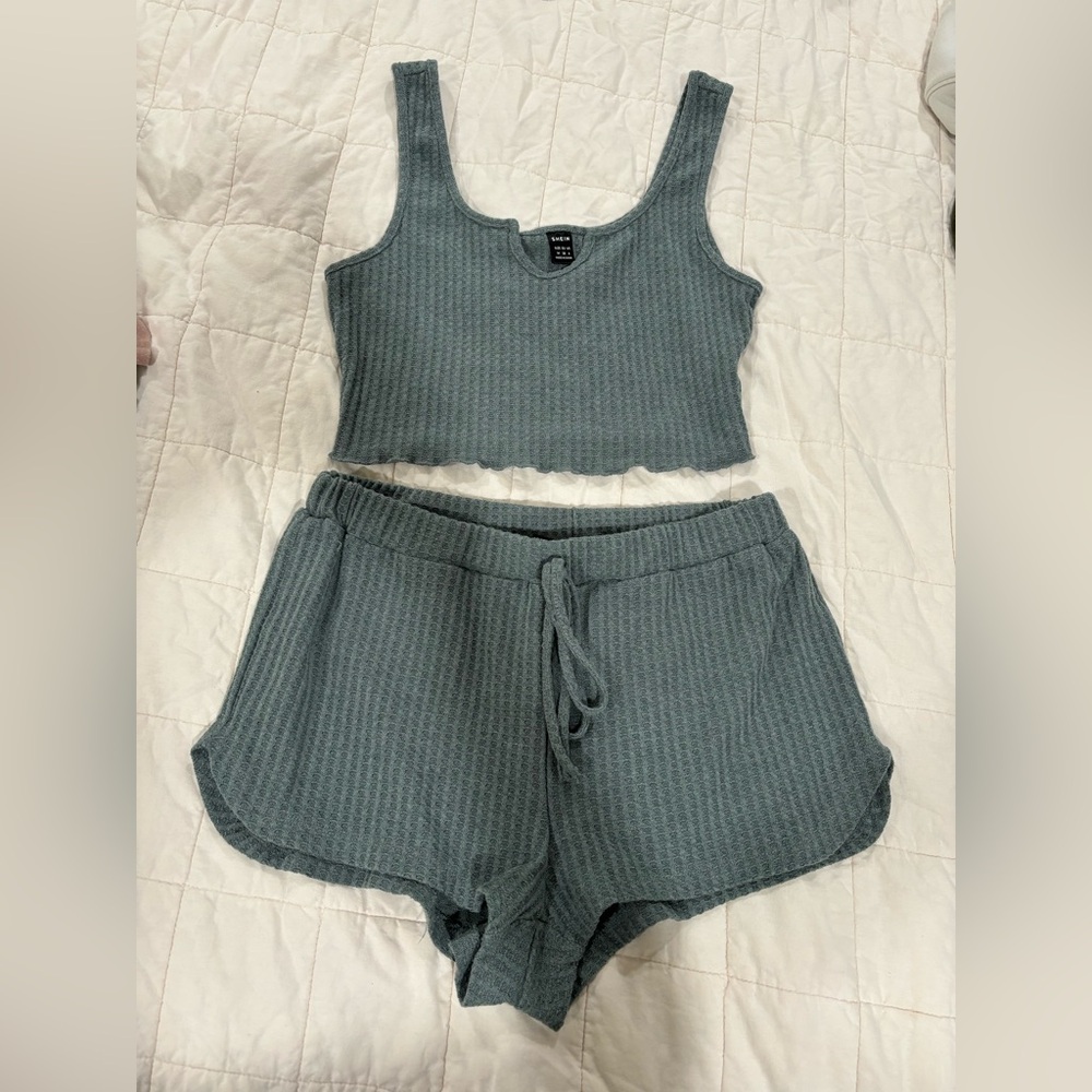 SHEIN shorts and top.